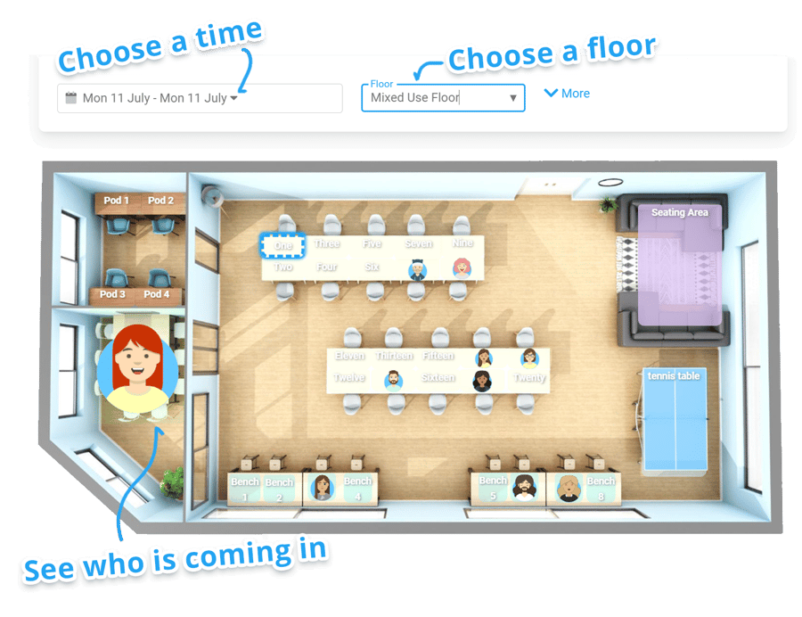WiggleDesk site booking screen