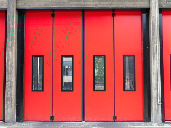 Fire brigade station doors